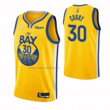 Camiseta Golden State Warriors Stephen Curry #30 Statement 2021 Oro