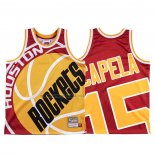 Camiseta Houston Rockets Clint Capela #15 Mitchell & Ness Big Face Rojo