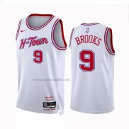 Camiseta Houston Rockets Dillon Brooks #9 Ciudad 2023-24 Blanco