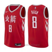 Camiseta Houston Rockets Le'bryan Nash #8 Ciudad 2017-18 Rojo