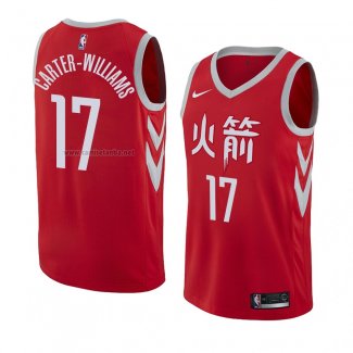 Camiseta Houston Rockets Michael Carter-Williams #17 Ciudad 2017-18 Rojo