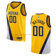 Camiseta Indiana Pacers Bennedict Mathurin #00 Statement 2022-23 Amarillo