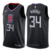 Camiseta Los Angeles Clippers Tobias Harris #34 Statement 2019 Negro