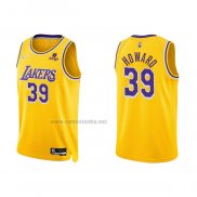 Camiseta Los Angeles Lakers Dwight Howard #39 75th Anniversary 2021-22 Amarillo