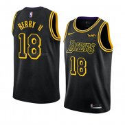 Camiseta Los Angeles Lakers Joel Berry II #18 Ciudad 2018 Negro