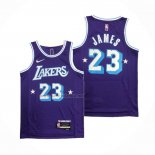Camiseta Los Angeles Lakers Kobe Bryant #23 Ciudad Edition 2021-22 Violeta