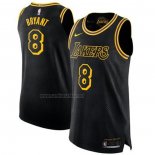 Camiseta Los Angeles Lakers Kobe Bryant #8 Black Mamba Autentico Negro