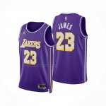 Camiseta Los Angeles Lakers Lebron James NO 23 Statement 2025-26 Violeta  Camiseta Los Angeles Lakers Lebron James NO 23 Statement 2025-26 Violeta