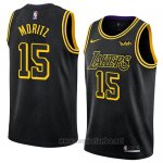 Camiseta Los Angeles Lakers Moritz Wagner #15 Ciudad 2017-18 Negro
