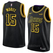 Camiseta Los Angeles Lakers Moritz Wagner #15 Ciudad 2017-18 Negro