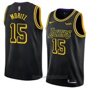 Camiseta Los Angeles Lakers Moritz Wagner #15 Ciudad 2017-18 Negro