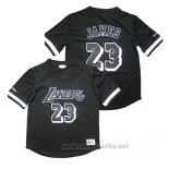 Camiseta Manga Corta Los Angeles Lakers Lebron James #23 Negro