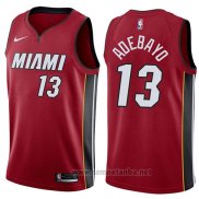 Camiseta Miami Heat Bam Adebayo #13 Statement 2017-18 Rojo