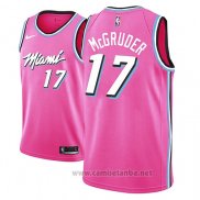 Camiseta Miami Heat Rodney Mcgruder #17 Earned 2018-19 Rosa