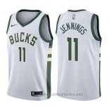 Camiseta Milwaukee Bucks Brandon Jennings #11 Association 2017-18 Blanco