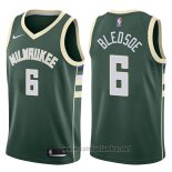 Camiseta Milwaukee Bucks Eric Bledsoe #6 Icon 2017-18 Verde