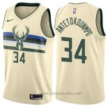 Camiseta Milwaukee Bucks Giannis Antetokounmpo #34 Ciudad Crema