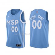 Camiseta Minnesota Timberwolves Personalizada Ciudad 2019-20 Azul