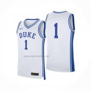 Camiseta NCAA Duke Blue Devils NO 1 Blanco