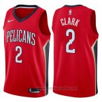 Camiseta New Orleans Pelicans Ian Clark #2 Statement 2017-18 Rojo