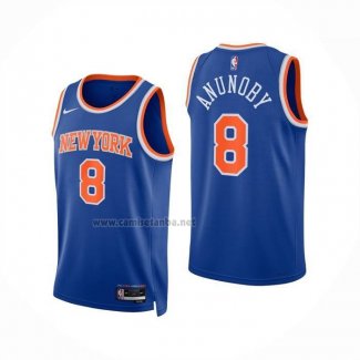 Camiseta New York Knicks Og Anunoby NO 8 Icon 2025-26 Azul