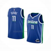 Camiseta Nino Dallas Mavericks Kyrie Irving NO 11 Ciudad 2022-23 Azul