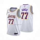 Camiseta Nino Los Angeles Lakers Luka Doncic NO 77 Association 2024-25 Blanco