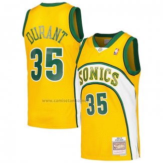 Camiseta Nino Seattle SuperSonics Kevin Durant #35 Mitchell & Ness 2007-08 Amarillo