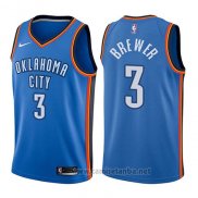 Camiseta Oklahoma City Thunder Corey Brewer #3 Icon 2017-18 Azul