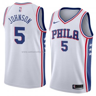 Camiseta Philadelphia 76ers Amir Johnson #5 Association 2018 Blanco