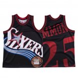 Camiseta Philadelphia 76ers Ben Simmons #25 Mitchell & Ness Big Face Negro