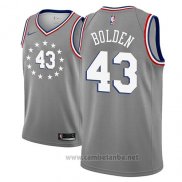 Camiseta Philadelphia 76ers Jonah Bolden #43 Ciudad 2018-19 Gris