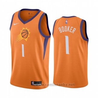 Camiseta Phoenix Suns Devin Booker #1 Statement 2019-20 Naranja