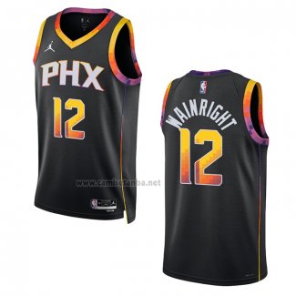 Camiseta Phoenix Suns Ish Wainright #12 Statement 2022-23 Negro