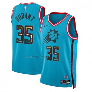 Camiseta Phoenix Suns Kevin Durant #35 Ciudad 2022-23 Azul