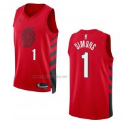 Camiseta Portland Trail Blazers Anfernee Simons #1 Statement 2022-23 Rojo