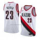 Camiseta Portland Trail Blazers Cameron Oliver #23 Association 2018 Blanco