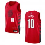 Camiseta Portland Trail Blazers Nassir Little #10 Statement 2022-23 Rojo