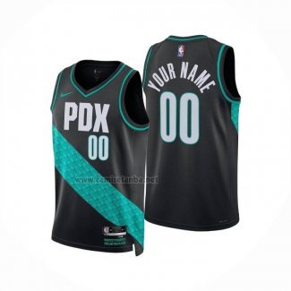 Camiseta Portland Trail Blazers Personalizada Ciudad 2025-26 Negro