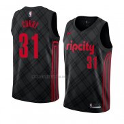 Camiseta Portland Trail Blazers Seth Curry #31 Ciudad 2018 Negro