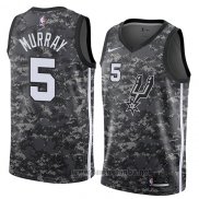 Camiseta San Antonio Spurs Dejounte Murray #5 Ciudad 2018 Gris