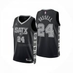 Camiseta San Antonio Spurs Devin Vassell NO 24 Statement 2024-25 Negro