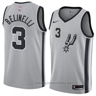 Camiseta San Antonio Spurs Marco Belinelli #3 Statement 2018 Gris