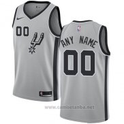 Camiseta San Antonio Spurs Personalizada 17-18 Gris
