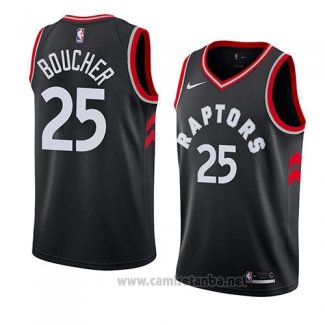 Camiseta Toronto Raptors Chris Boucher #25 Statement 2018 Negro