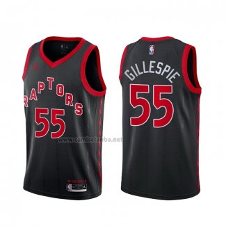 Camiseta Toronto Raptors Freddie Gillespie #55 Statement 2020-21 Negro