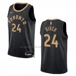 Camiseta Toronto Raptors Khem Birch #24 Ciudad 2022-23 Negro