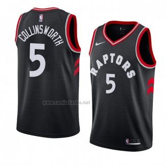 Camiseta Toronto Raptors Kyle Collinsworth #5 Statement 2018 Negro