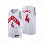 Camiseta Toronto Raptors Scottie Barnes NO 4 Association 2024-25 Blanco