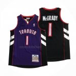 Camiseta Toronto Raptors Tracy McGrady NO 1 Mitchell & Ness 1999-00 Violeta